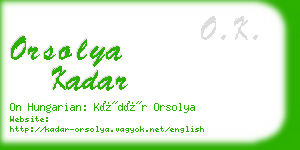 orsolya kadar business card